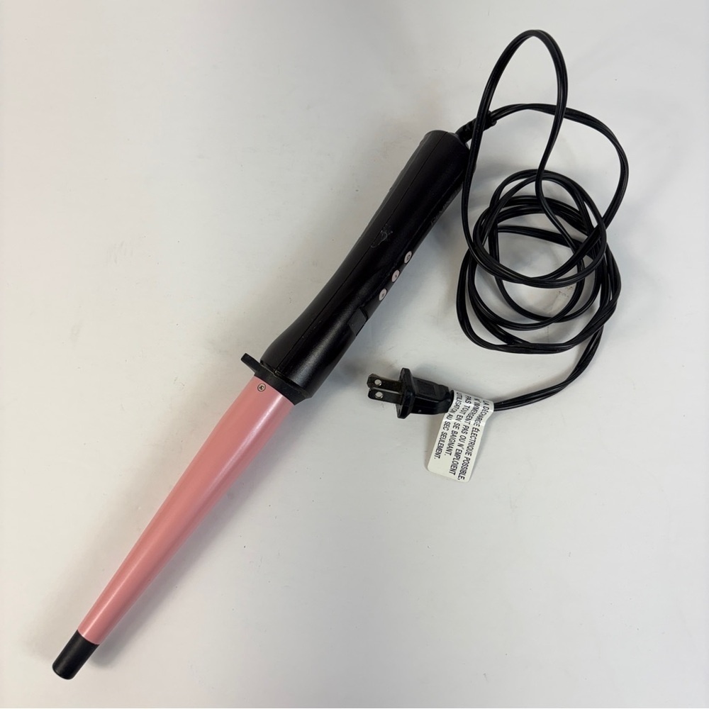 REMINGTON Pro Pearl Ceramic Conical Curling Wand Pink & Black